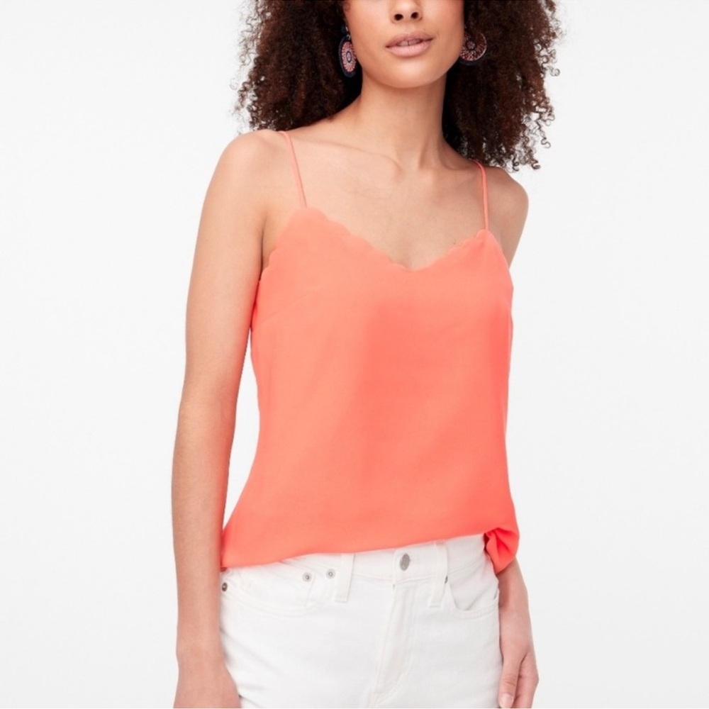 J. Crew women’s Scalloped Camisole Top Peach